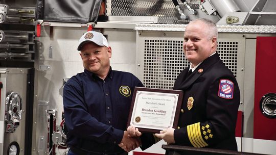 Yates Center fire chief receives award for actions taken during South Owl fire