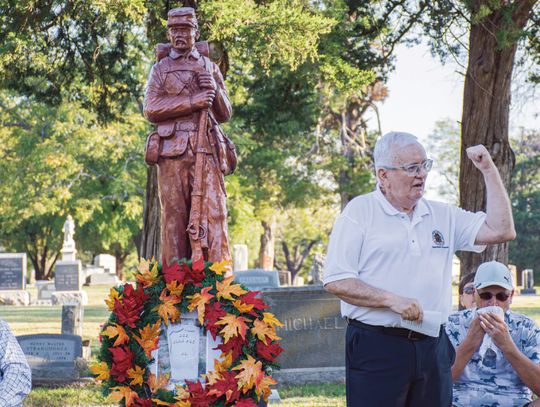 Civil War soldier honored with statue at Mount Hope Cemetery in Humboldt