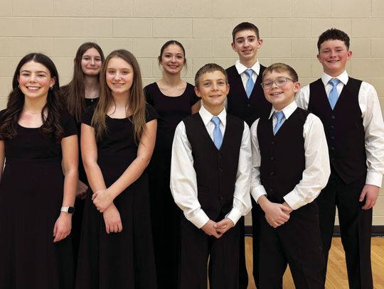 Eight students from Chanute Middle School participated in the Southeast Kansas Music Educators district honor choirs this past Saturday
