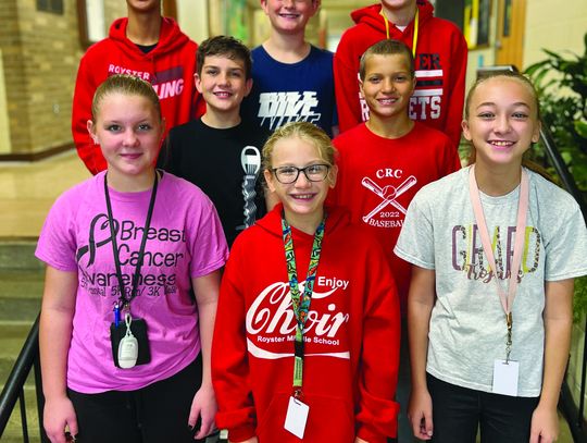 These students auditioned and were selected for this year’s Kansas Music Educators Association Middle Level State Honor Choir