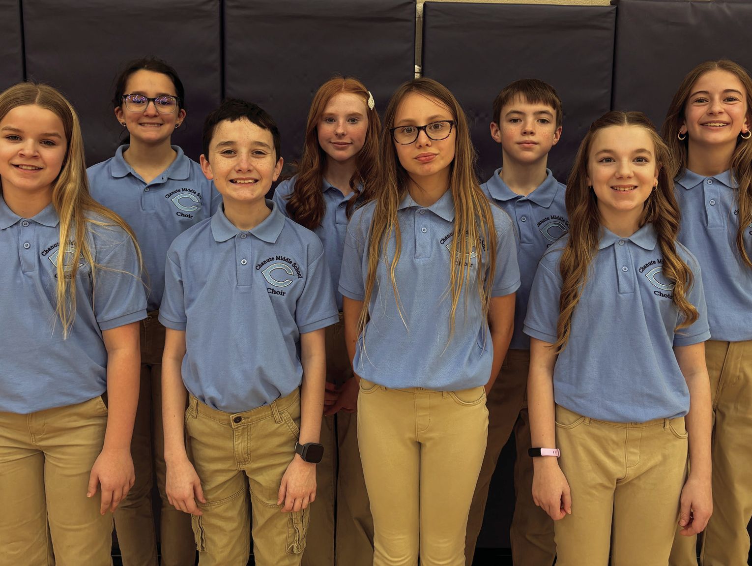 Eight sixth grade students from Chanute Middle School participated in the Southeast Kansas Music Educators district honor choirs this past Saturday