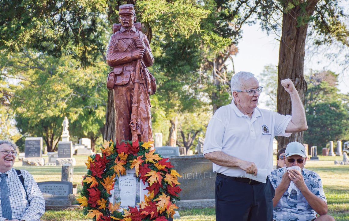 Civil War soldier honored with statue at Mount Hope Cemetery in Humboldt
