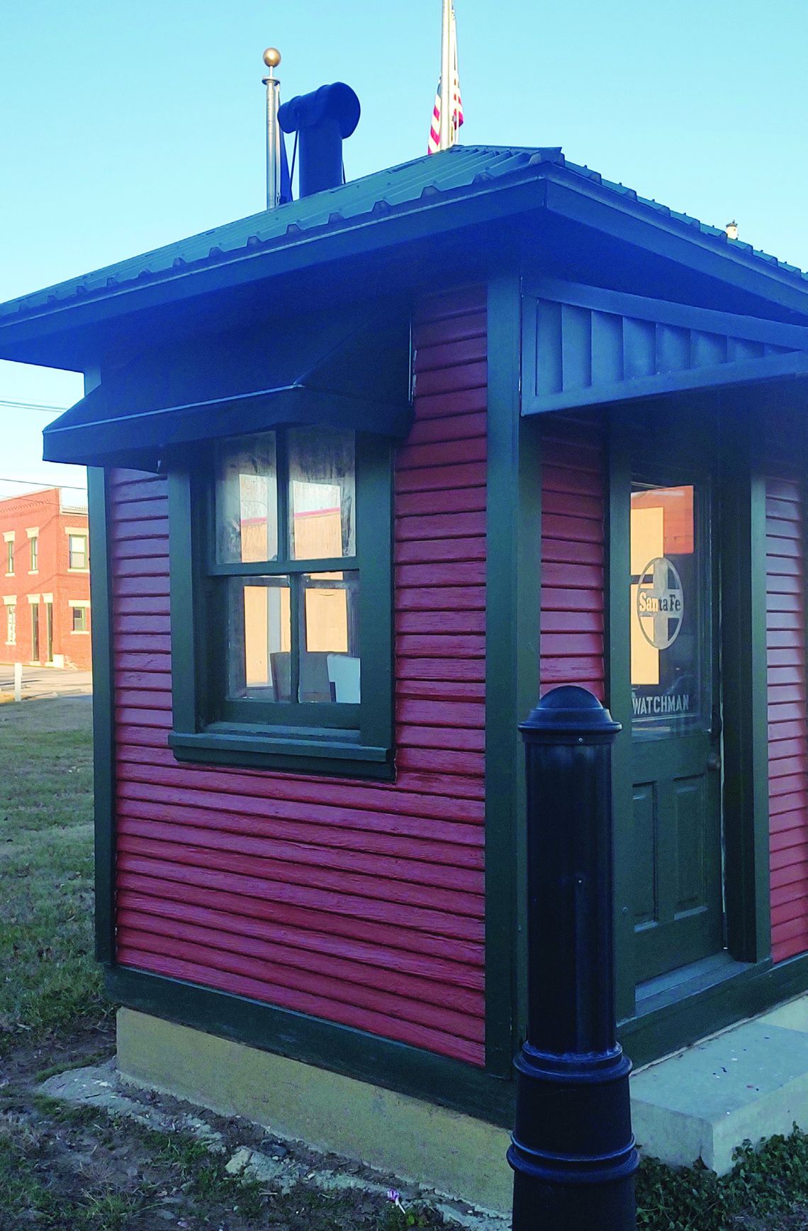 Community effort restores historic Main Street train shanty