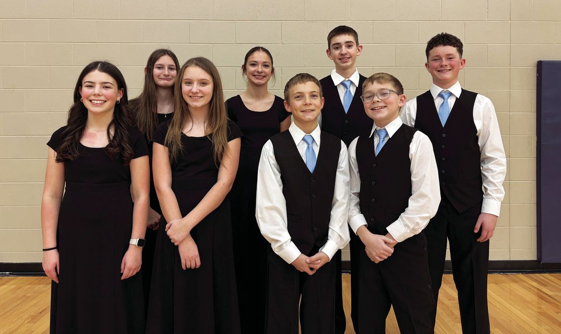 Eight students from Chanute Middle School participated in the Southeast Kansas Music Educators district honor choirs this past Saturday
