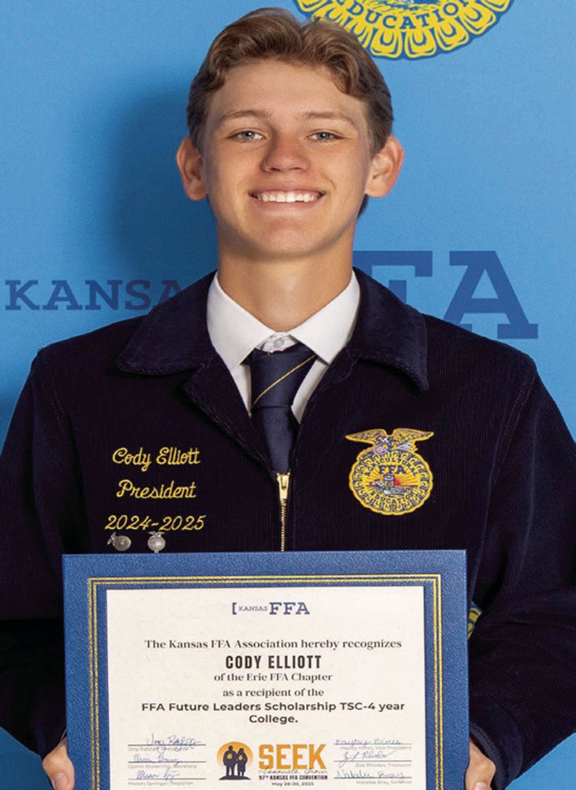 Erie graduate receives FFA Future Leadership Scholarship at convention